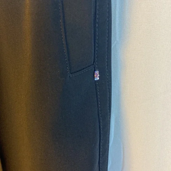 SportMax Black Rhinestone Stone Accent Elastic Band Joggers - Picture 4 of 7